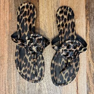 TORY BURCH MILLER SANDAL - LEOPARD, SIZE 8.5